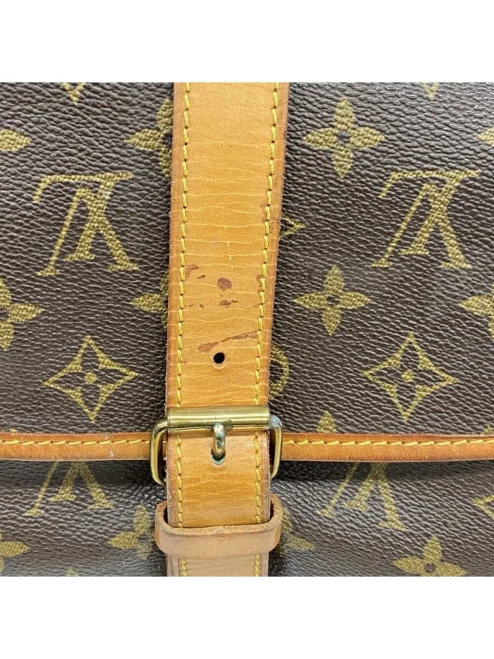 Louis Vuitton Shoulder Bag Monogram Saumur 35 Brown